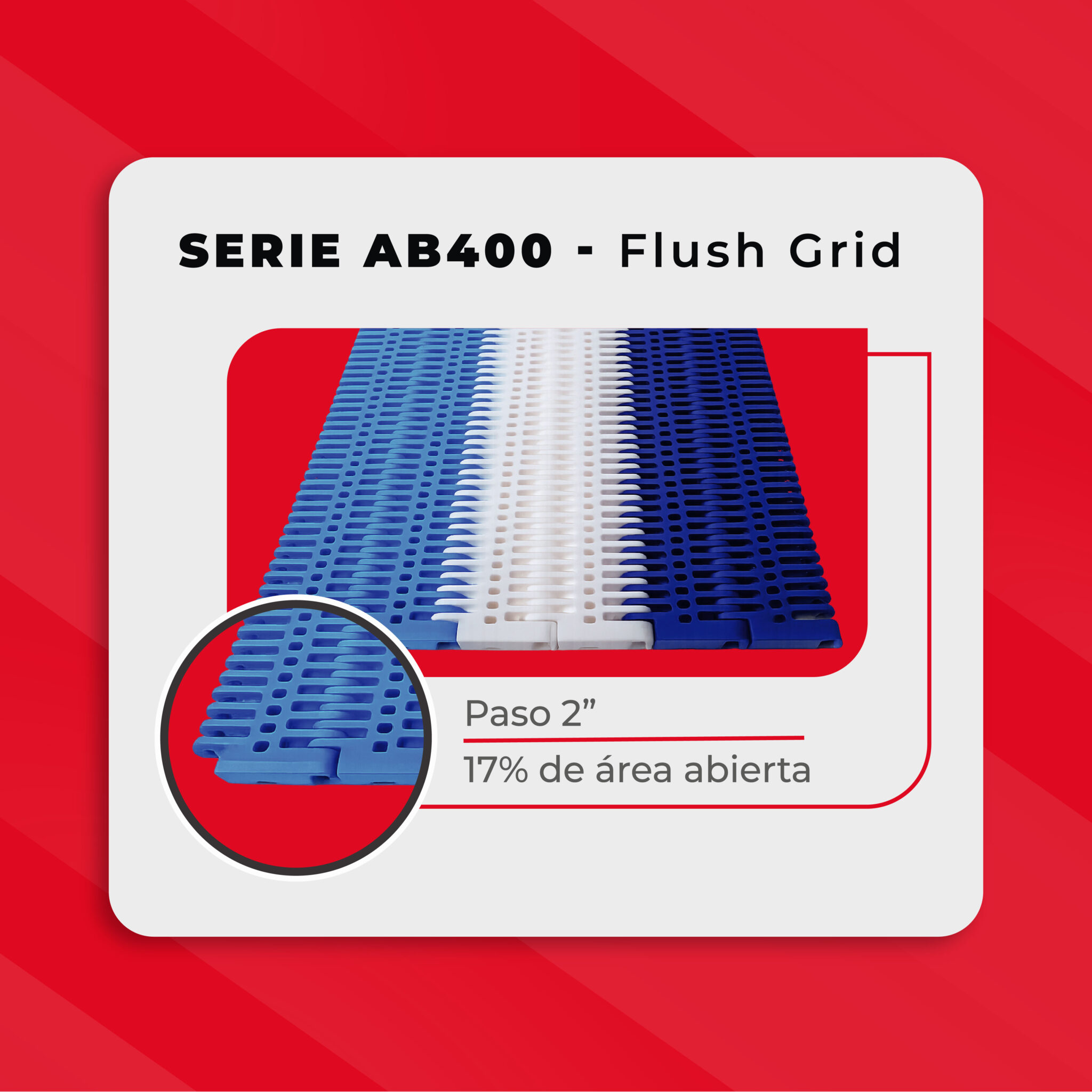 serie ab400 - flush grid - abraham - bandas modulares